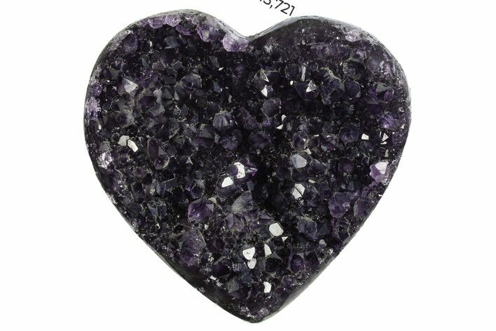 Dark Purple Amethyst Heart - Uruguay #343721